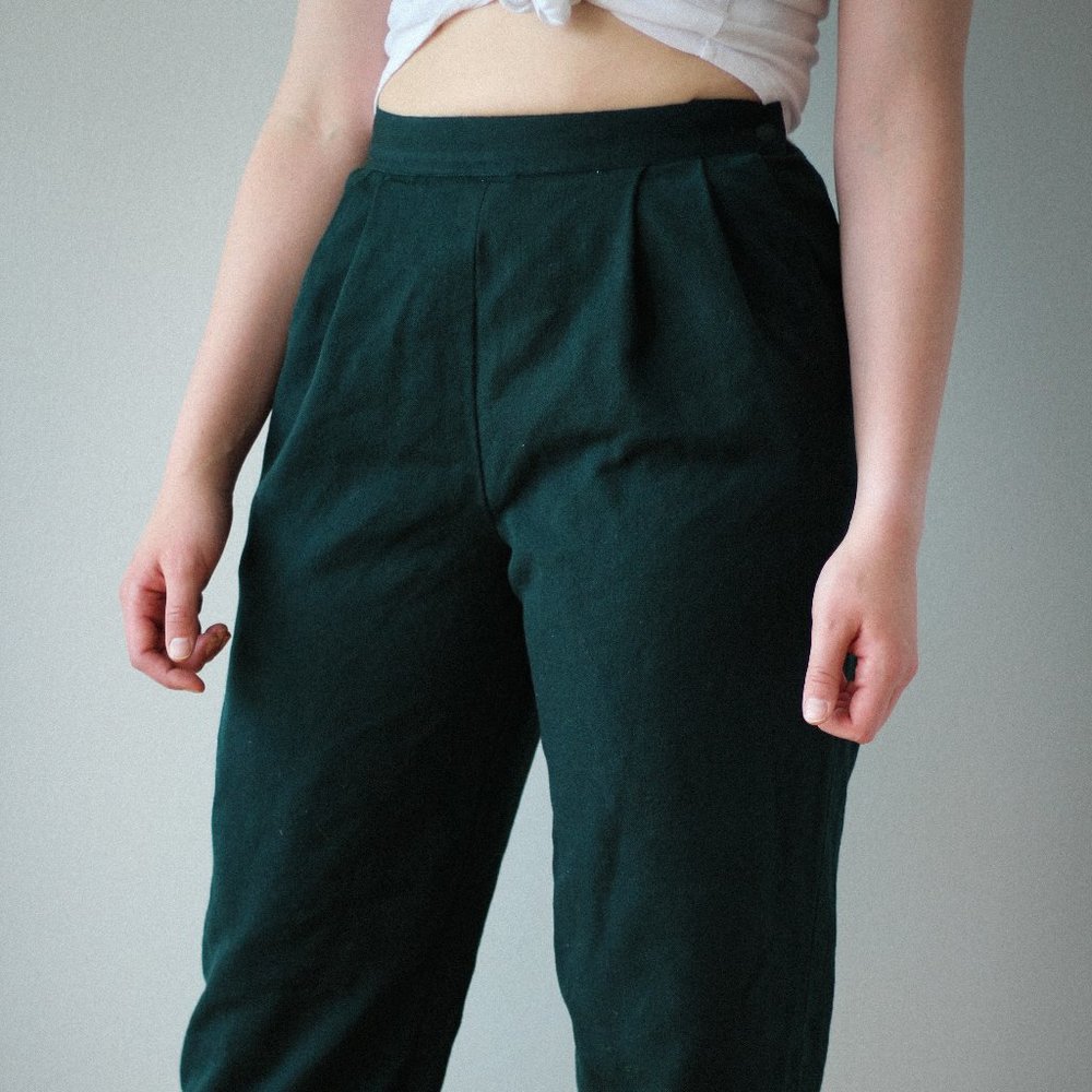 Vintage Green Wool Pants